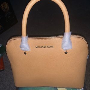 Michael Kors Cindy Dome Satchel Peanut